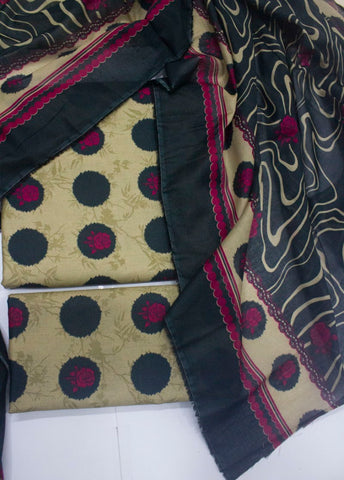 3 Piece Cotton Digital Printed MultiColor Unstitched Suit