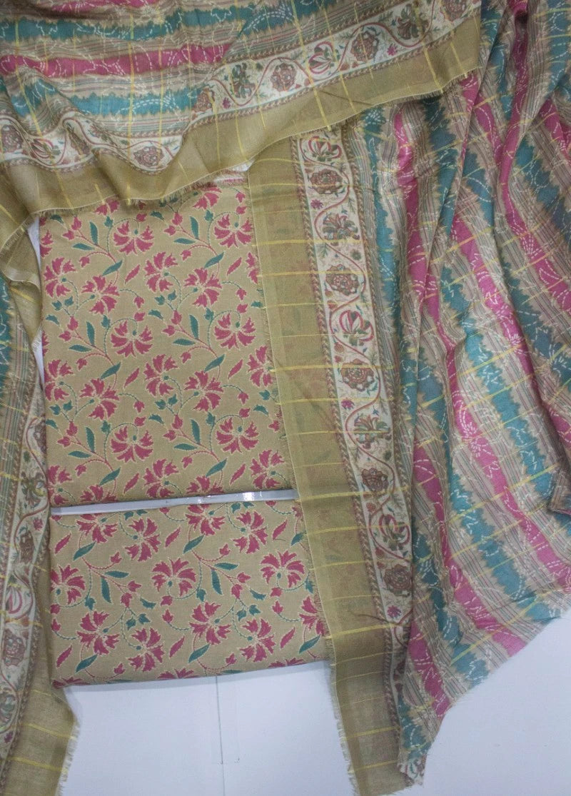 3 Piece Digital Printed MultiColor Unstitched Suit