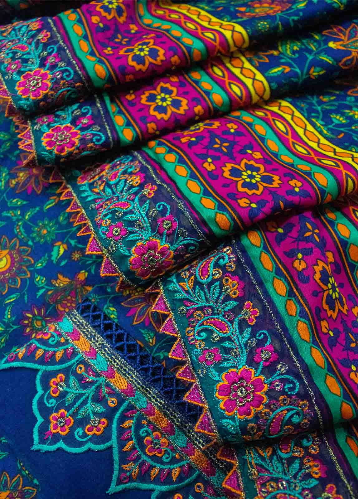 Bin Saeed Fabric - ED-0256- 3 Piece Embroidered Stitched Suit