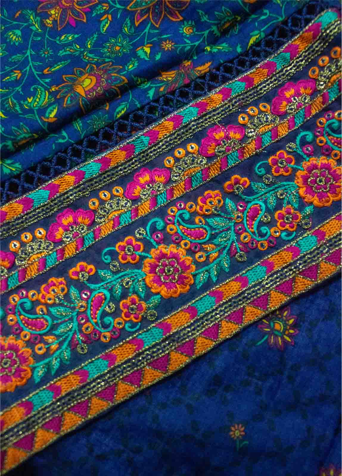 Bin Saeed Fabric - ED-0256- 3 Piece Embroidered Stitched Suit