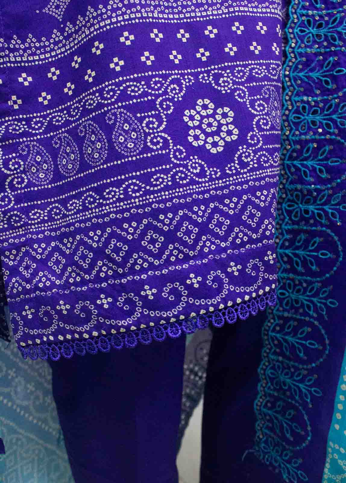 Bin Saeed Fabric - ED-0672- 3 Piece Embroidered Stitched Suit