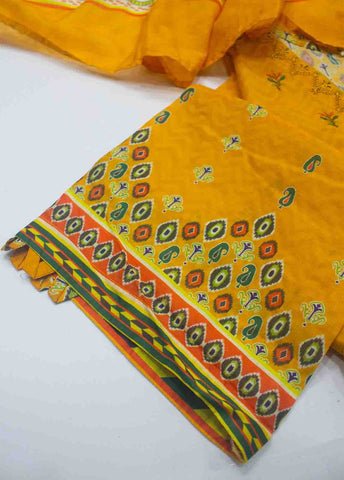 Bin Saeed Fabric - EMB-0024- 3 Piece Embroidered Stitched Suit