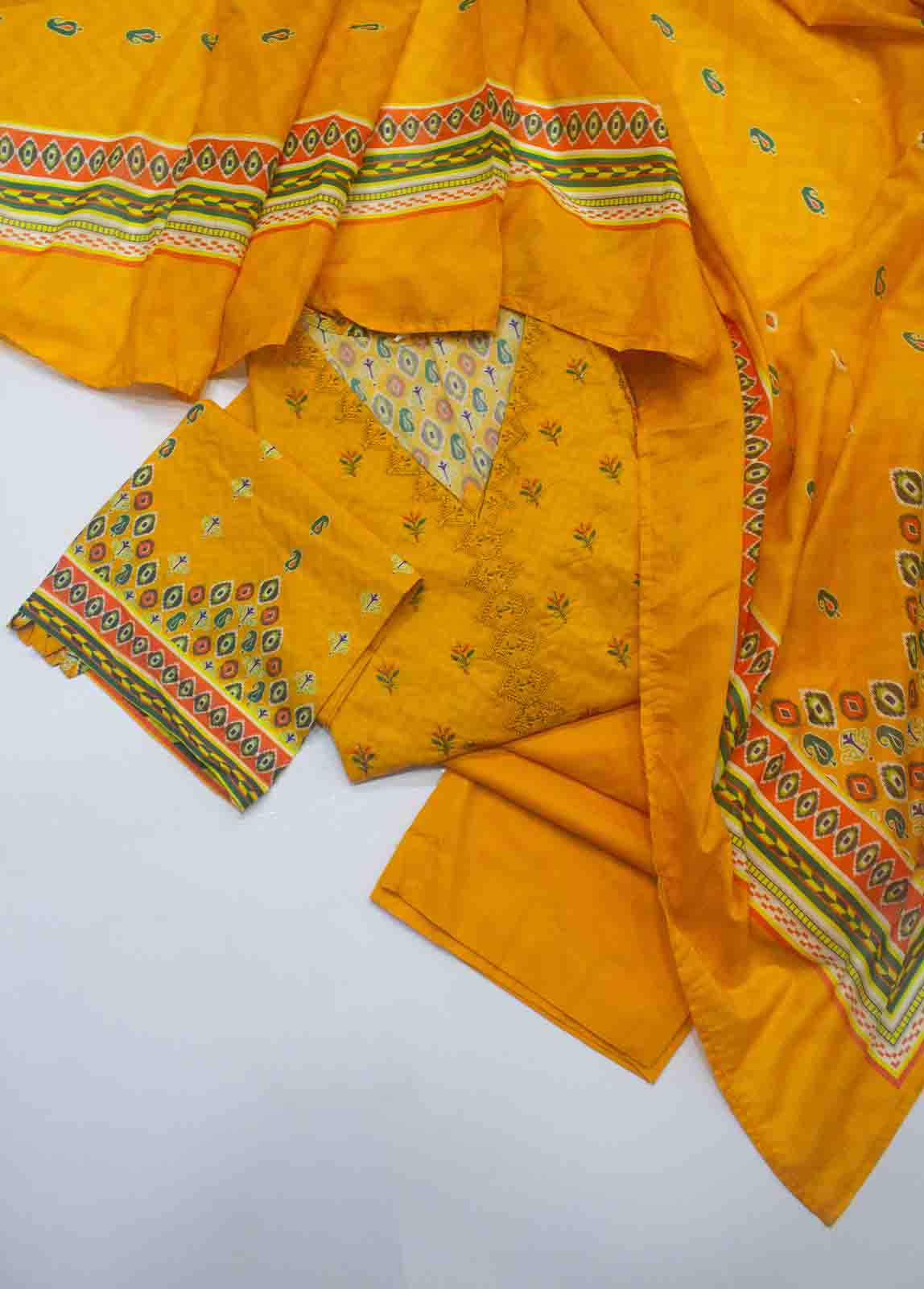 Bin Saeed Fabric - EMB-0024- 3 Piece Embroidered Stitched Suit