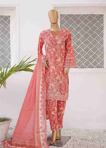 Bin Saeed Fabric - EMB-0149-SM- 3 Piece Embroidered Stitched Suit