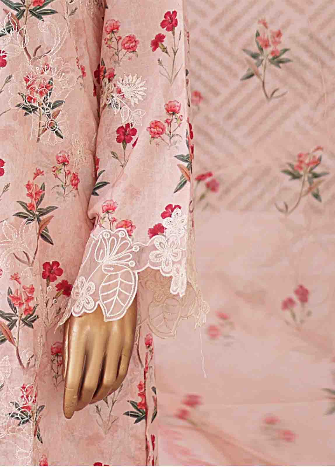 Bin Saeed Fabric - EMB-0156-SM- 3 Piece Embroidered Stitched Suit