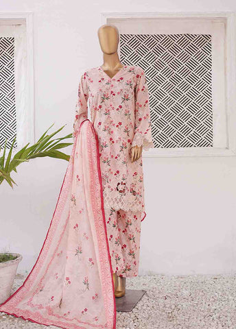 Bin Saeed Fabric - EMB-0156-SM- 3 Piece Embroidered Stitched Suit