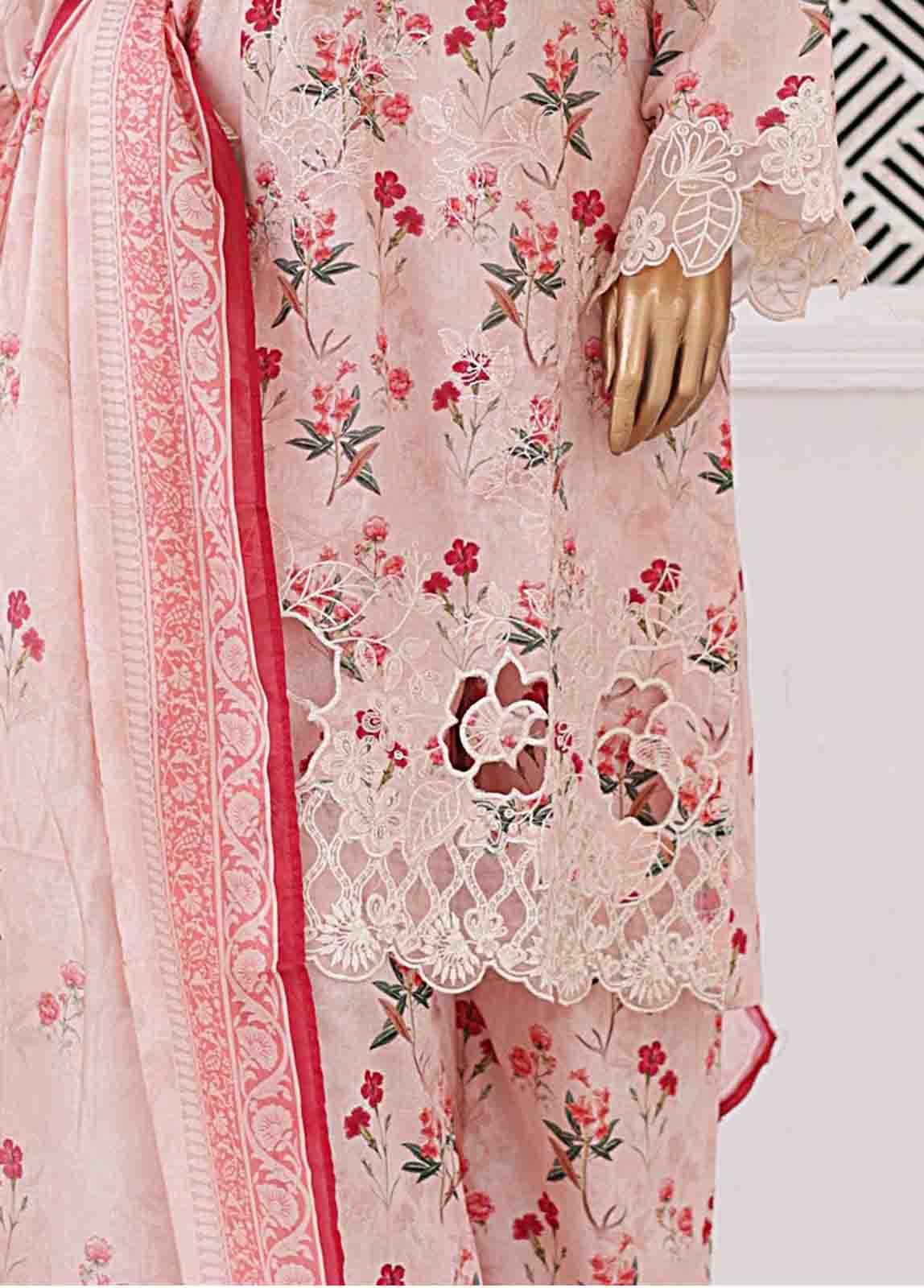 Bin Saeed Fabric - EMB-0156-SM- 3 Piece Embroidered Stitched Suit