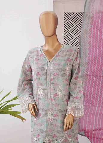 Bin Saeed Fabric - EMB-0165-SM- 3 Piece Embroidered Stitched Suit
