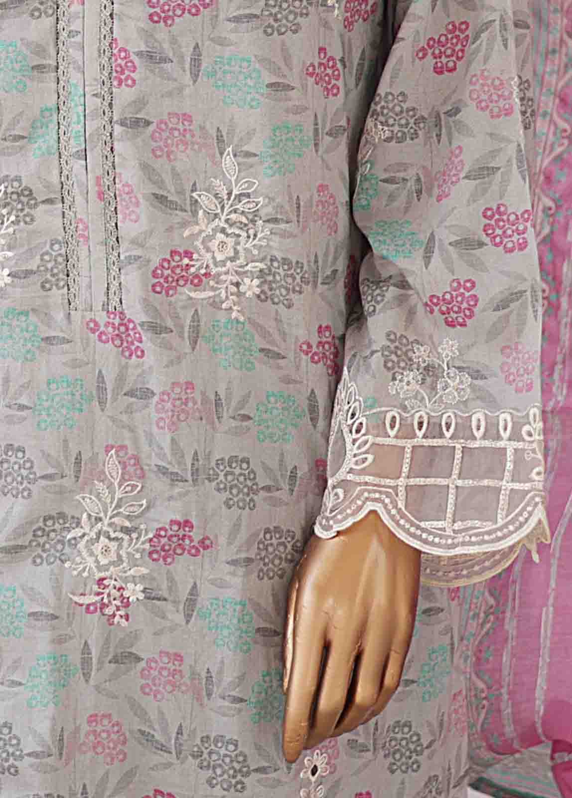 Bin Saeed Fabric - EMB-0165-SM- 3 Piece Embroidered Stitched Suit