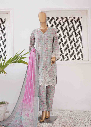Bin Saeed Fabric - EMB-0165-SM- 3 Piece Embroidered Stitched Suit