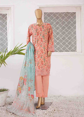 Bin Saeed Fabric - EMB-0177-SM- 3 Piece Embroidered Stitched Suit