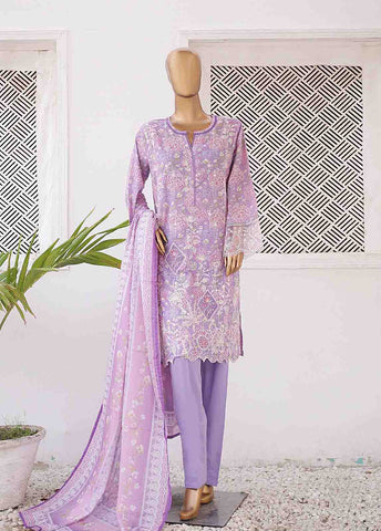 Bin Saeed Fabric - EMB-0183-SM- 3 Piece Embroidered Stitched Suit