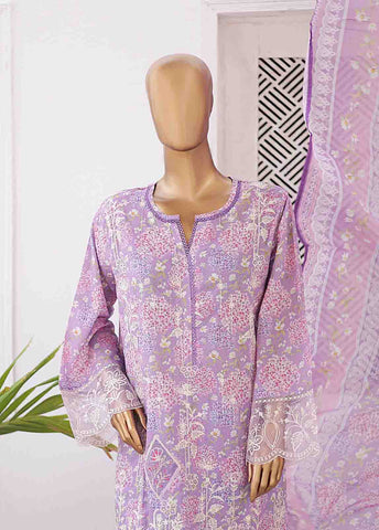 Bin Saeed Fabric - EMB-0183-SM- 3 Piece Embroidered Stitched Suit