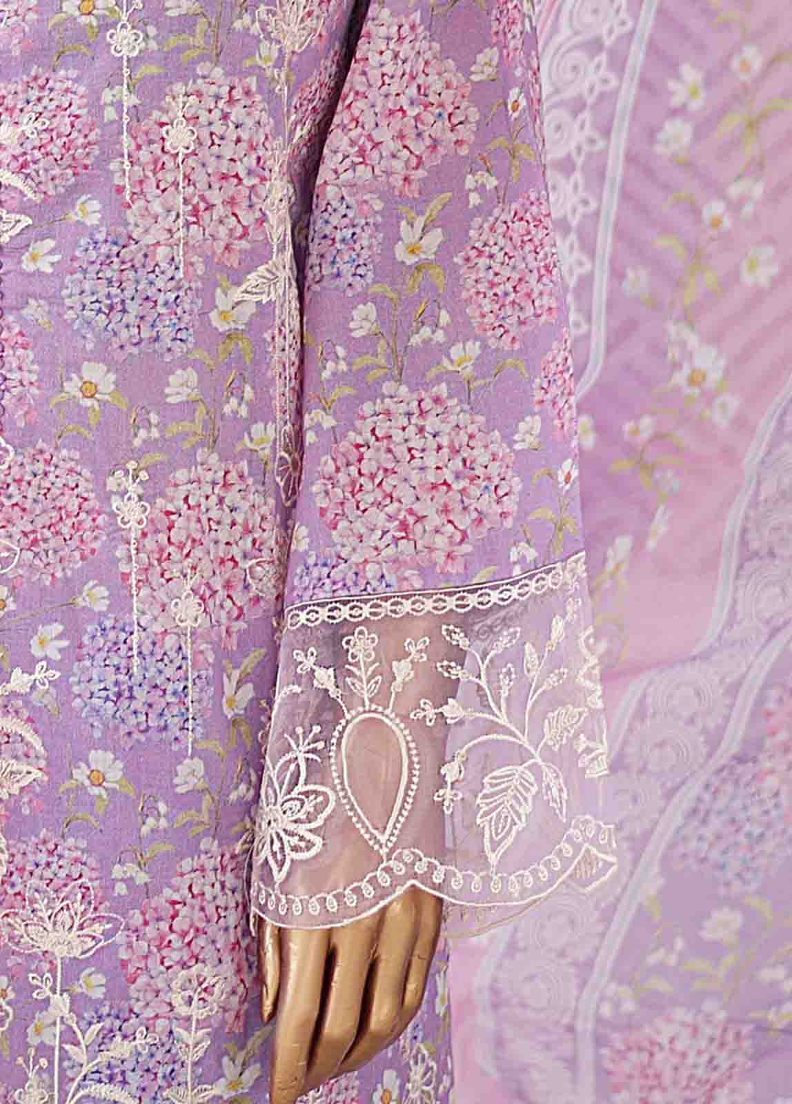 Bin Saeed Fabric - EMB-0183-SM- 3 Piece Embroidered Stitched Suit