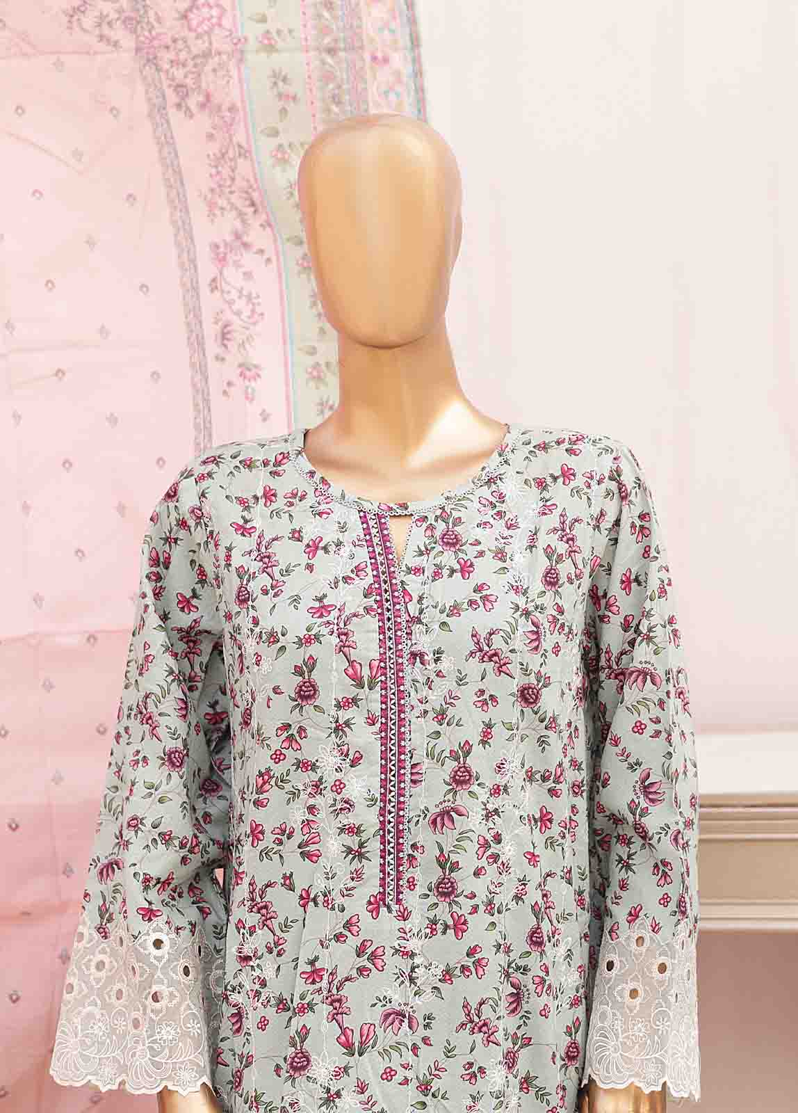 Bin Saeed Fabric - EMB-0186-SM- 3 Piece Embroidered Stitched Suit