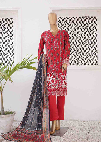 Bin Saeed Fabric - EMB-0188-SM- 3 Piece Embroidered Stitched Suit