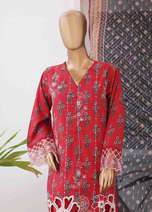 EMB-0188-SM- 3 Piece Embroidered Stitched Suit