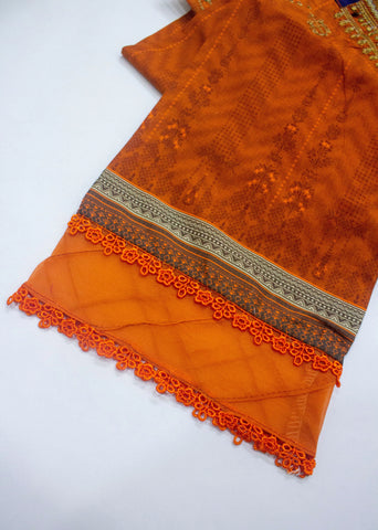 Bin Saeed Fabric - EMB-0231 - 3 Piece Cotton Embroidery Stitched Suit