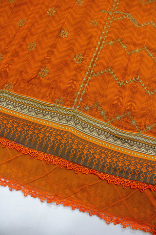 Bin Saeed Fabric - EMB-0231 - 3 Piece Cotton Embroidery Stitched Suit