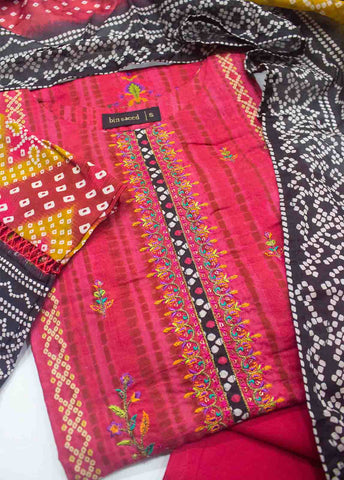 Bin Saeed Fabric - EMB-0367- 3 Piece Embroidered Stitched Suit