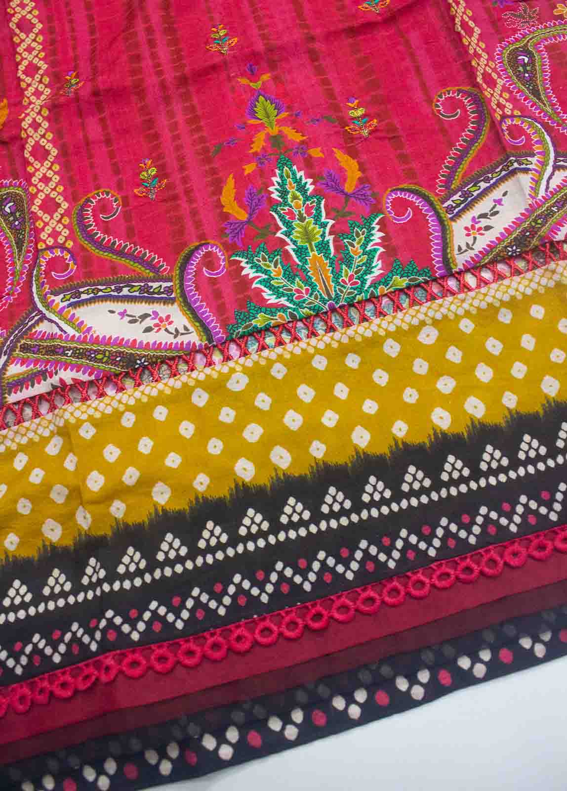 Bin Saeed Fabric - EMB-0367- 3 Piece Embroidered Stitched Suit