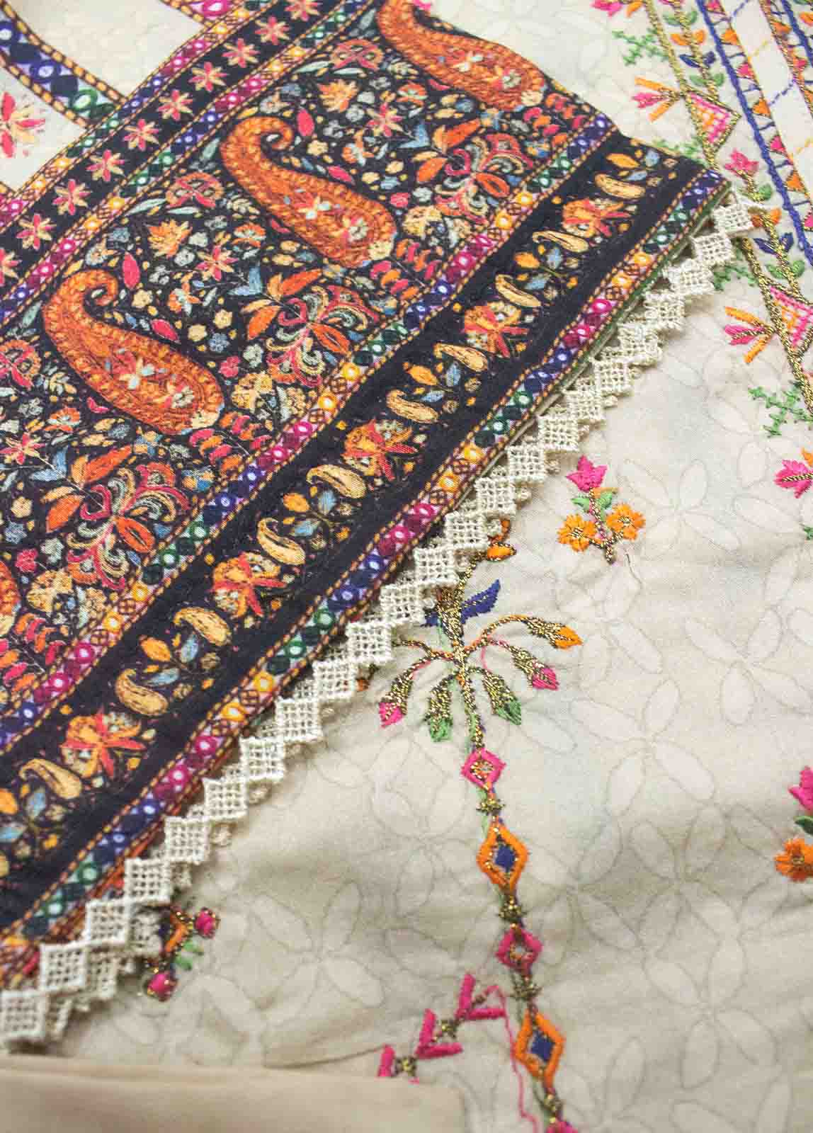 Bin Saeed Fabric - EMB-0418- 3 Piece Embroidered Stitched Suit