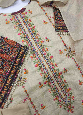 Bin Saeed Fabric - EMB-0418- 3 Piece Embroidered Stitched Suit