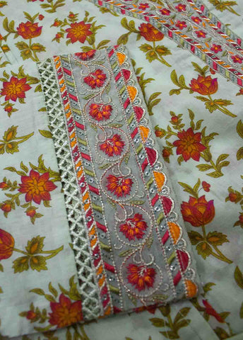 Bin Saeed Fabric - EMB-0618- 3 Piece Embroidered Stitched Suit