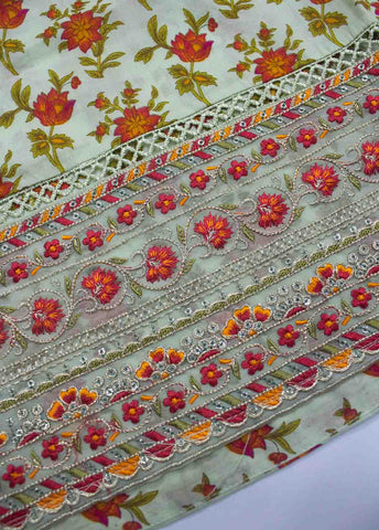 Bin Saeed Fabric - EMB-0618- 3 Piece Embroidered Stitched Suit