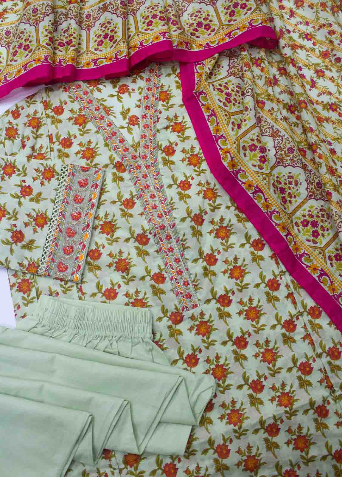 Bin Saeed Fabric - EMB-0618- 3 Piece Embroidered Stitched Suit