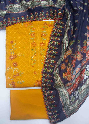 EMB-494-3 Piece Lawn Embroidered Unstitched Suit