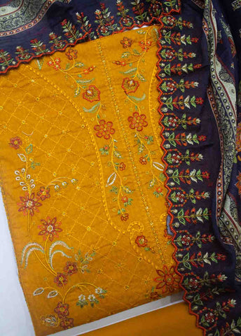 EMB-494-3 Piece Lawn Embroidered Unstitched Suit