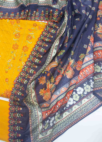 EMB-494-3 Piece Lawn Embroidered Unstitched Suit