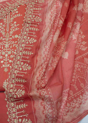 Bin Saeed Fabric - EMBC-0028- 3 Piece Lawn Embroidered UnStitched Suit