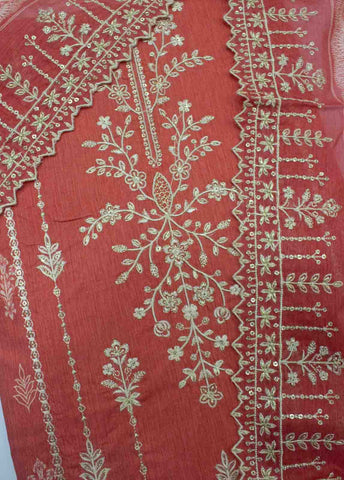 Bin Saeed Fabric - EMBC-0028- 3 Piece Lawn Embroidered UnStitched Suit