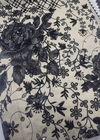 Bin Saeed Fabric - EMBC-0067- 3 Piece Embroidered Cotton UnStitched Suit