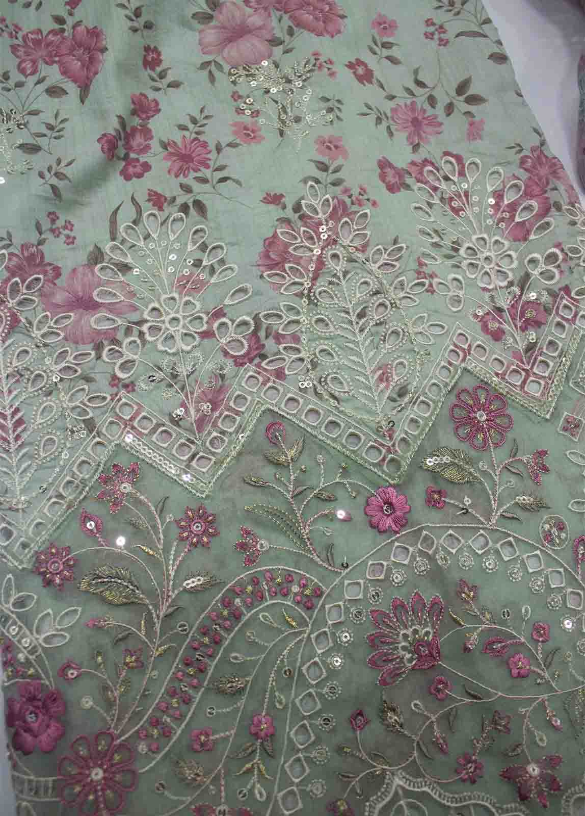 Bin Saeed Fabric - EMBC-0092- 3 Piece Embroidered Cotton UnStitched Suit