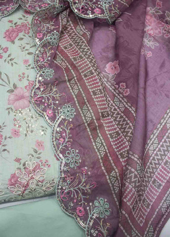 Bin Saeed Fabric - EMBC-0092- 3 Piece Embroidered Cotton UnStitched Suit