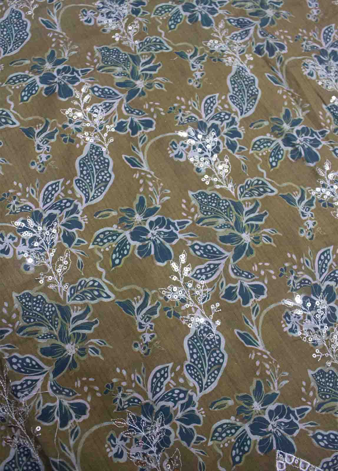 Bin Saeed Fabric - EMBC-0094- 3 Piece Embroidered Cotton UnStitched Suit