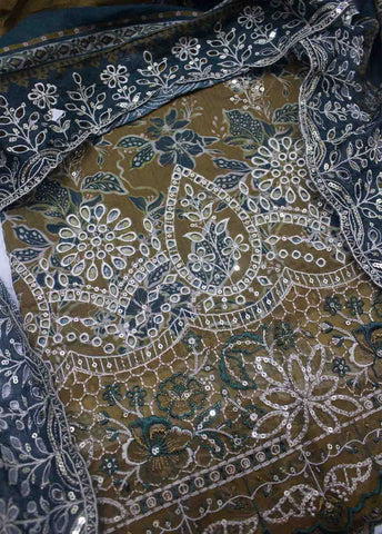 Bin Saeed Fabric - EMBC-0094- 3 Piece Embroidered Cotton UnStitched Suit