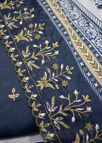 Bin Saeed Fabric - EMBC-010- 3 Piece Lawn Embroidered UnStitched Suit