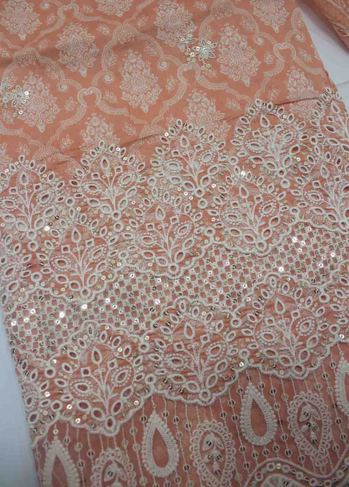 Bin Saeed Fabric - EMBC-0548- 3 Piece Embroidered Cotton UnStitched Suit