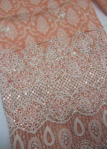 Bin Saeed Fabric - EMBC-0548- 3 Piece Embroidered Cotton UnStitched Suit