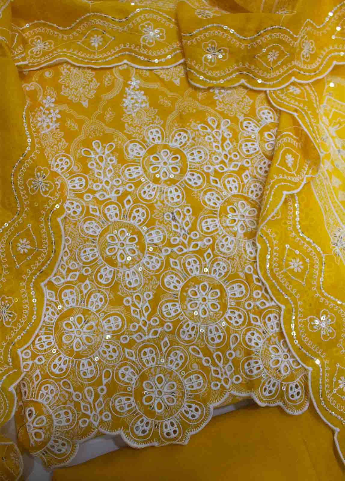 Bin Saeed Fabric - EMBC-0549- 3 Piece Embroidered Cotton UnStitched Suit