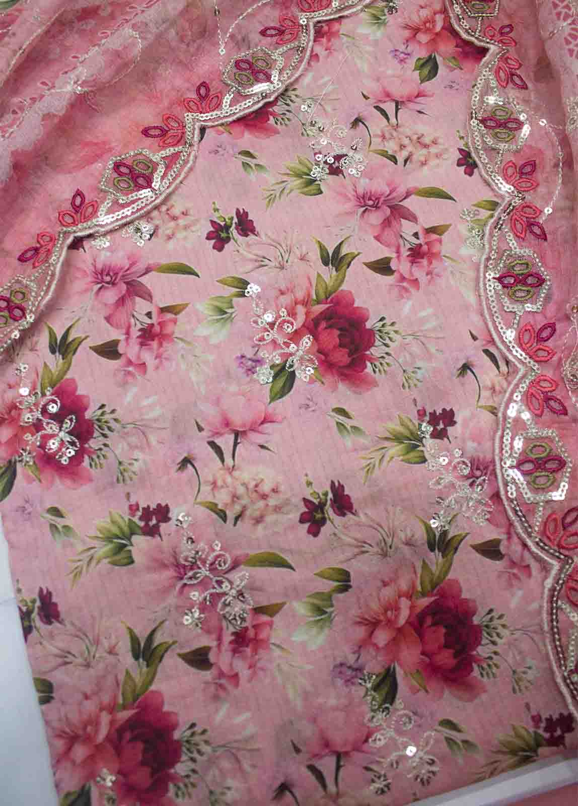 Bin Saeed Fabric - EMBC-0605- 3 Piece Embroidered Cotton UnStitched Suit