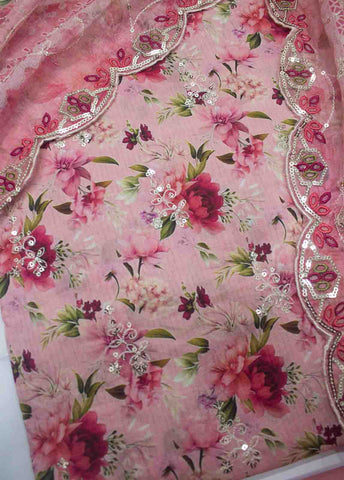 Bin Saeed Fabric - EMBC-0605- 3 Piece Embroidered Cotton UnStitched Suit