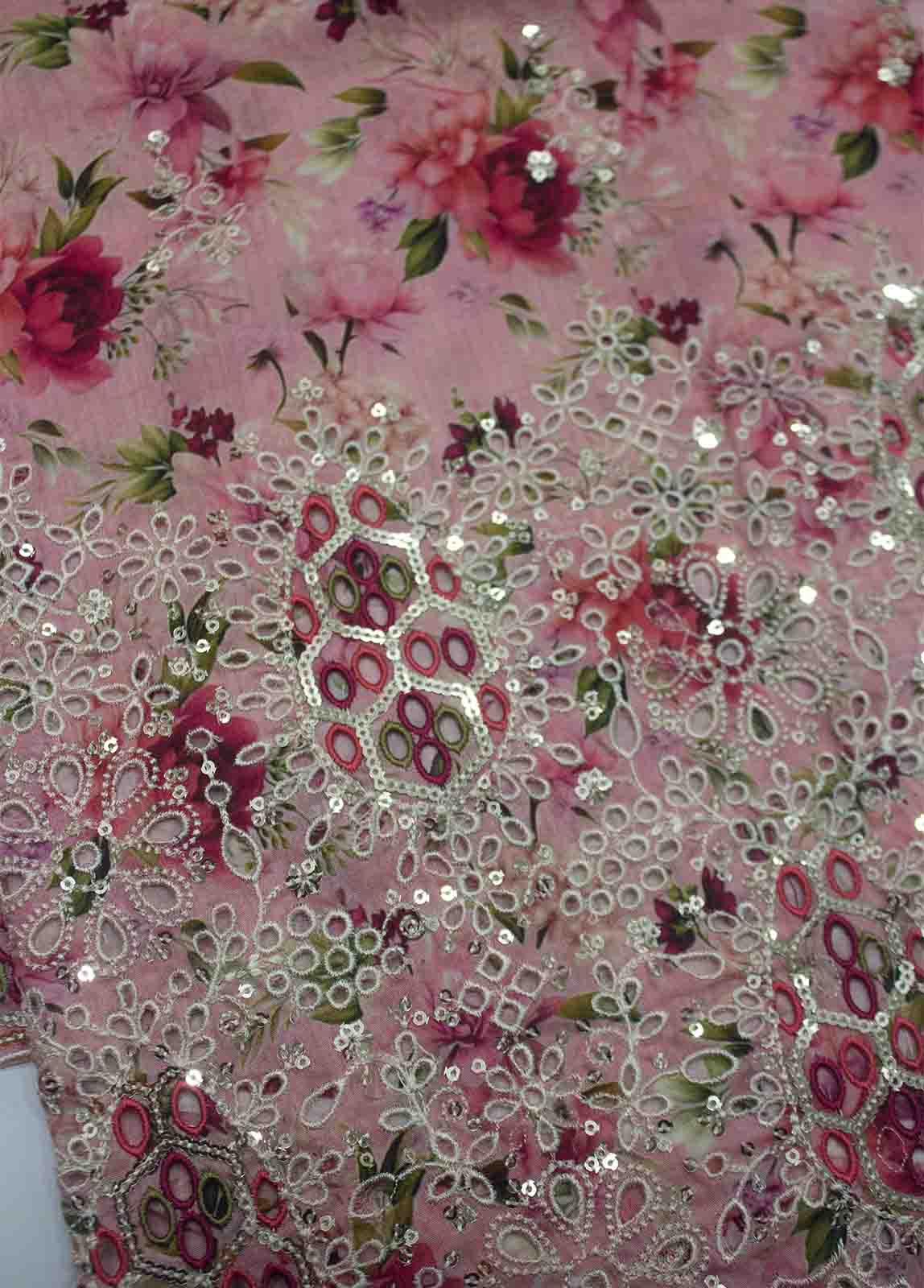 Bin Saeed Fabric - EMBC-0605- 3 Piece Embroidered Cotton UnStitched Suit