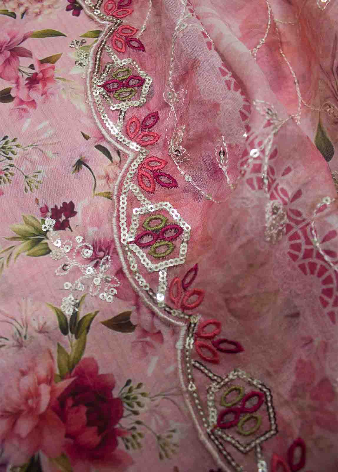 Bin Saeed Fabric - EMBC-0605- 3 Piece Embroidered Cotton UnStitched Suit