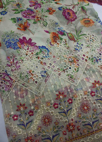 Bin Saeed Fabric - EMBC-0712- 3 Piece Embroidered Cotton UnStitched Suit