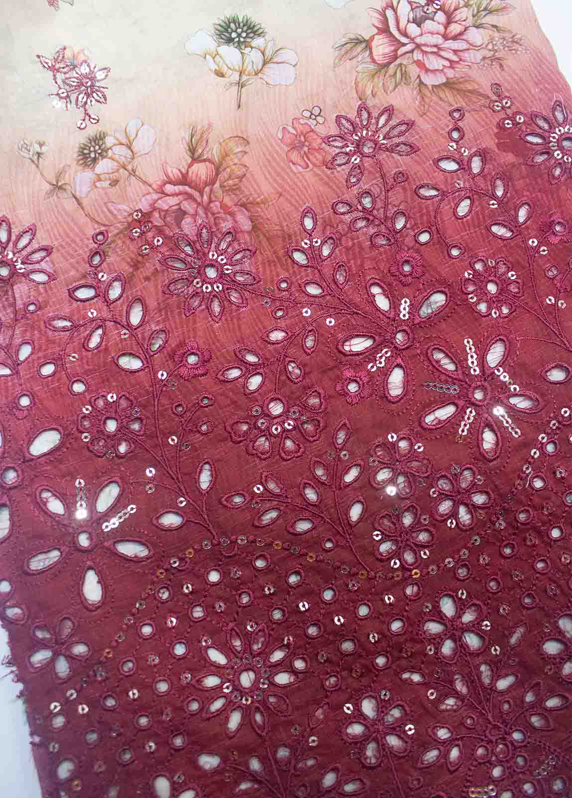 Bin Saeed Fabric - EMBC-0713- 3 Piece Embroidered Cotton UnStitched Suit